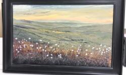 Lou Moore's 'Cotton Grass' close mounted to traditional frame