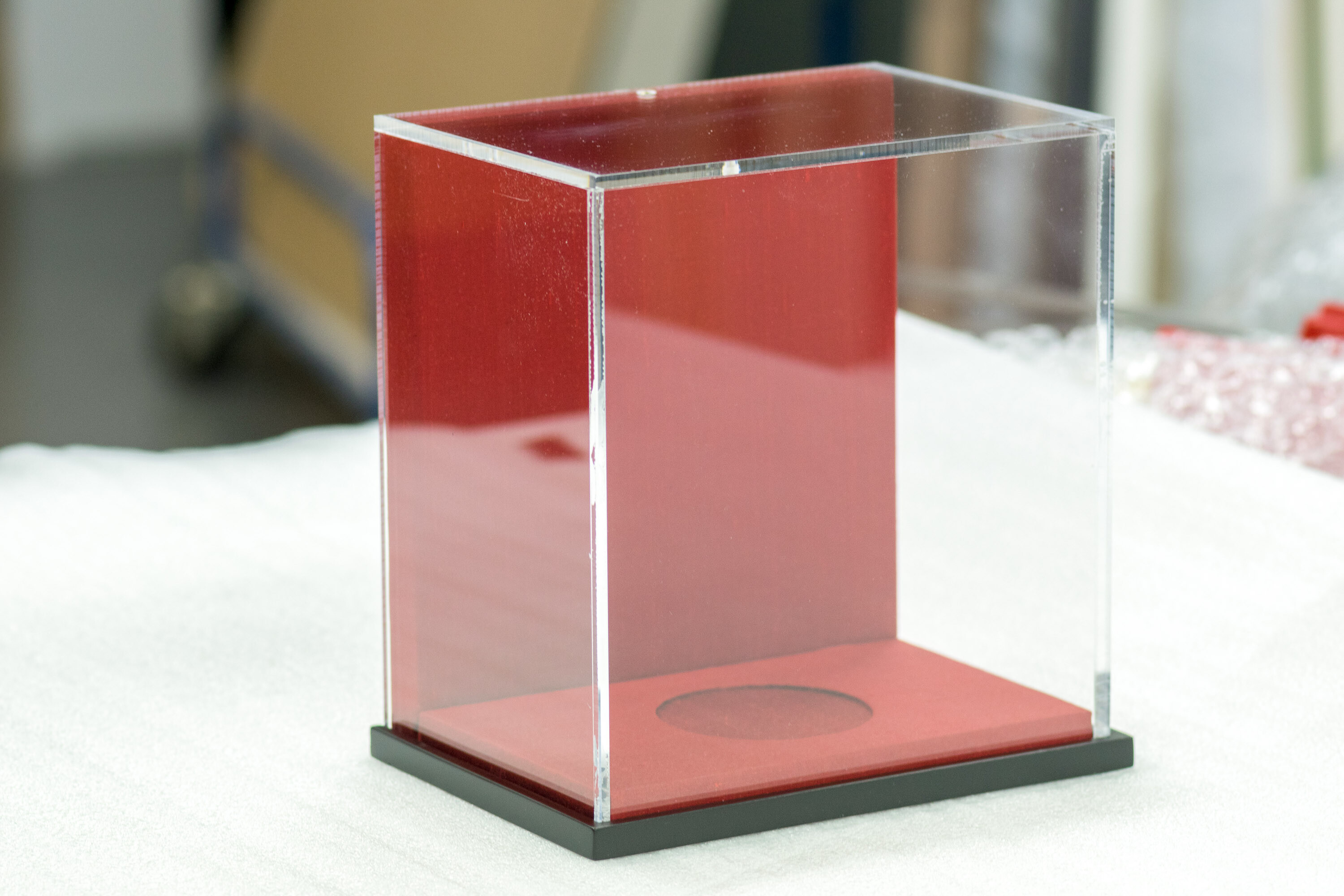 Acrylic Box - Red Backing